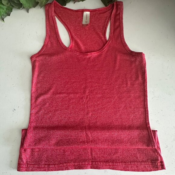 No Boundaries Womens Red Metallic Racerback Tank Top S - Picture 1 of 5